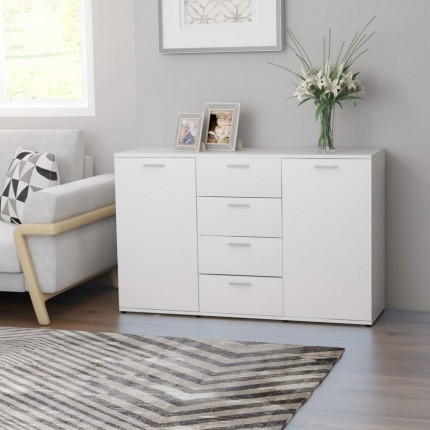 vidaXL Příborník bílý 120 x 35,5 x 75 cm dřevotříska