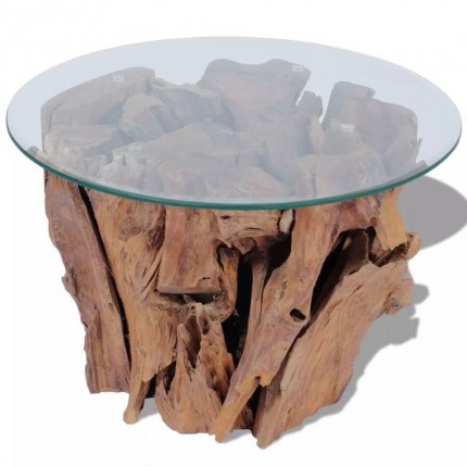 vidaXL Konferenční stolek masivního teak naplavené dřevo 60 cm