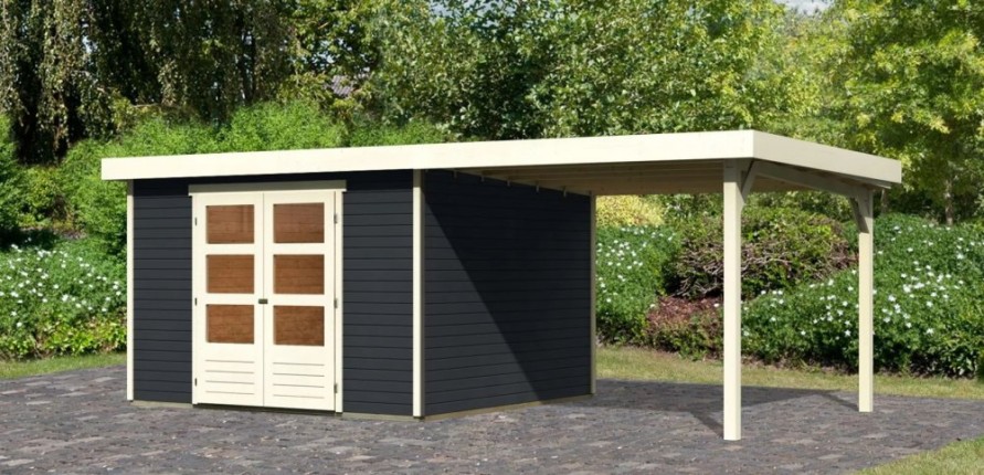 Dřevěný zahradní domek ASKOLA 6 s přístavkem 280 Dekorhome