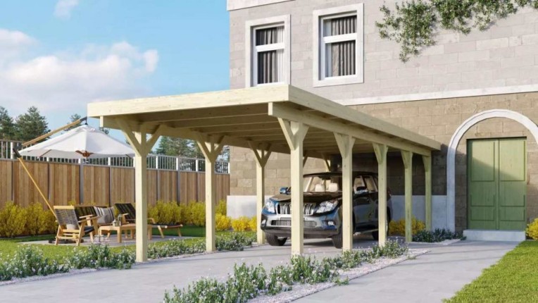 Dřevěný přístřešek / carport CLASSIC 3A Dekorhome
