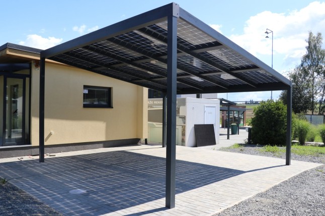 Hliníkový solární altán SOLAR ENERGO2 s FVE - napojeno