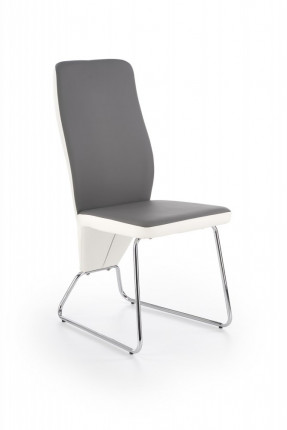 Jídelní židle K299 šedá / bílá