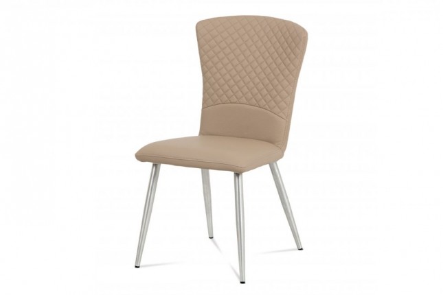 Jídelní židle HC-666 CAP cappuccino / broušený nerez