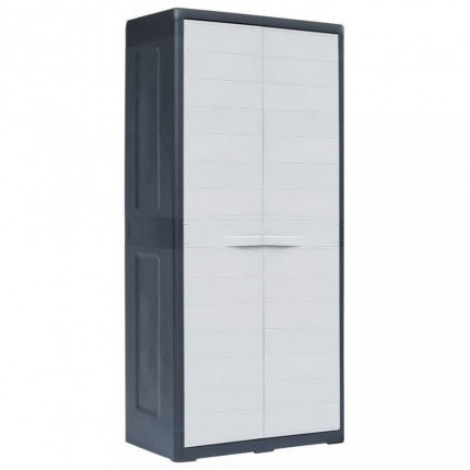 vidaXL Zahradní úložná skříň XL 78 x 46 x 175 cm plastová