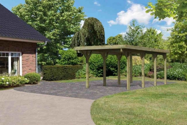Dřevěný přístřešek / carport CLASSIC 2A Dekorhome