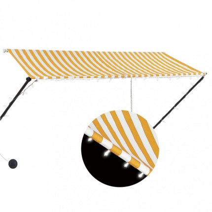 Zatahovací markýza s LED světlem 300x150 cm Dekorhome