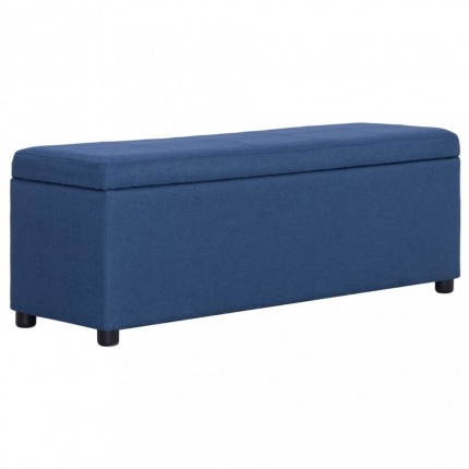 vidaXL Lavice s úložným prostorem 116 cm modrá polyester