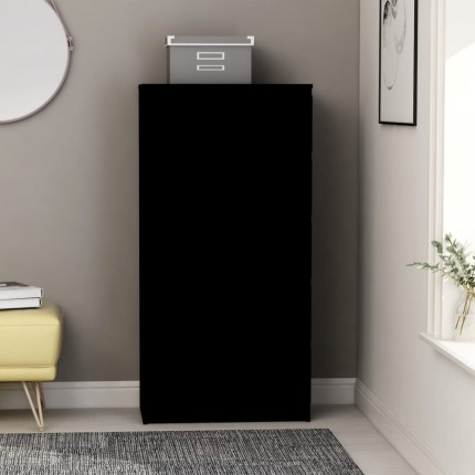 vidaZL Příborník se zásuvkami černý 60 x 35 x 121 cm dřevotříska