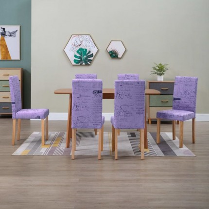 vidaXL Jídelní židle 6 ks fialové textil