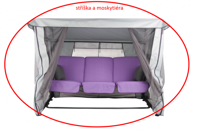 Stříška s moskytiérou k houpačce VENEZIA / RIMINI