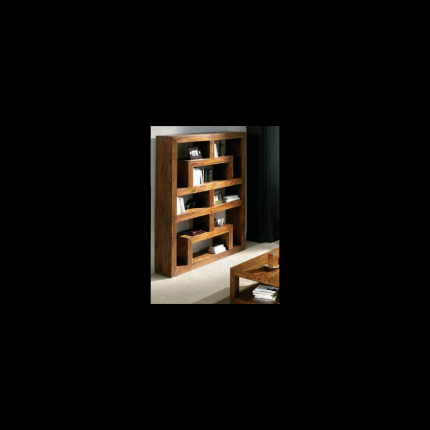 Knihovna Tara 150x180x35 z indického masivu palisandr, Natural