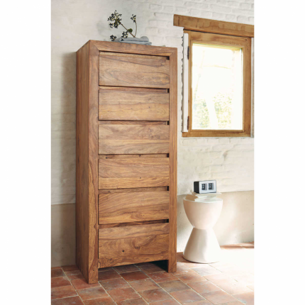 Komoda Gani 60x150x45 z indického masivu palisandr, Světle medová