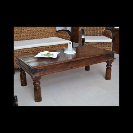 Konferenční stolek Jali 110x40x60 z indického masivu palisandr, Super natural