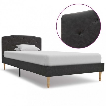 vidaXL Rám postele černý textil 90 x 200 cm
