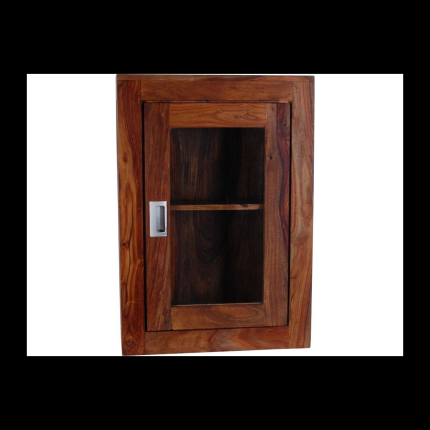 Nástěnná skříňka do koupelny Nela 40x60x15 z indického masivu palisandr Tmavě medová