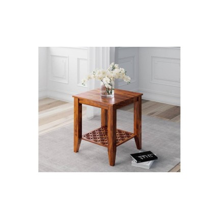 Odkládací stolek Mira 45x45x45 z indického masivu palisandr Antique white