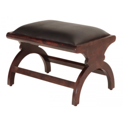 Polstrovaný taburet 60x45x35 z indického masivu palisandr Super natural