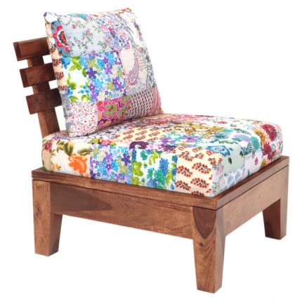 Taburet s potahem 60x68x75 z masivu palisandr Natural