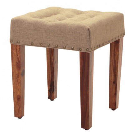 Taburet s potahem 40x45x40 z indického masivu palisandr Natural