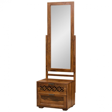 Toaletní stolek se zrcadlem Mira 50x175x40 z indického masivu palisandr Antique white
