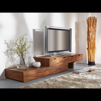 TV stolek 260x40x40 z indického masivu palisandr Antique white