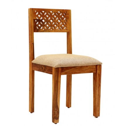 Židle Mira s polstrovaným sedákem z indického masivu palisandr, Super natural