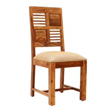 Židle Tara s polstrovaným sedákem z indického masivu palisandr, Světle medová