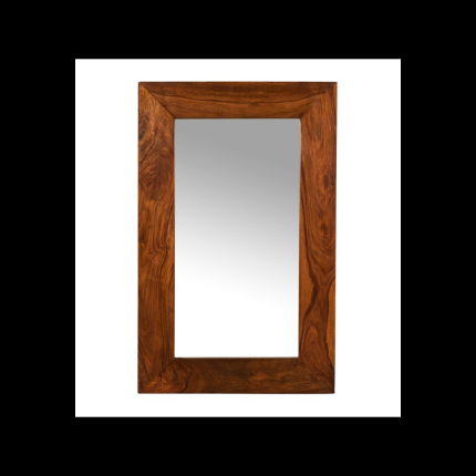 Zrcadlo Gani 60x90 z indického masivu palisandr Tmavě medová