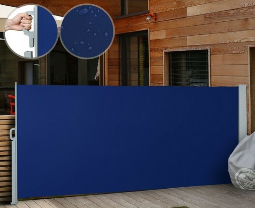 Venkovní zástěna výška 2m délka 3m HT200-3 modrá Hometrade - POSLEDNÍ KUS