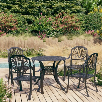 Zahradní bistro set 5 ks litý hliník černá Dekorhome - POSLEDNÍ KUS
