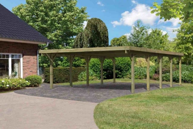 Dřevěný přístřešek / carport CLASSIC 3A Dekorhome