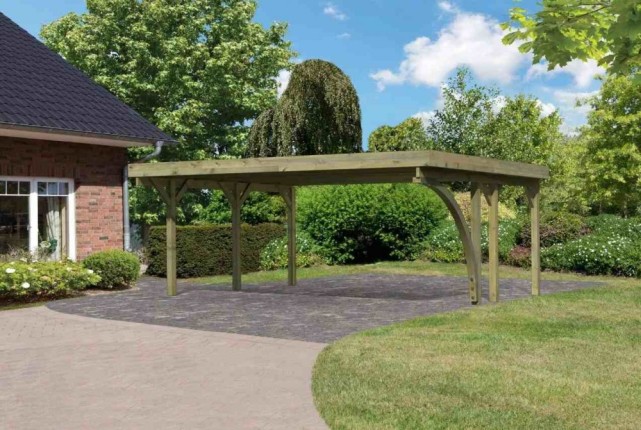 Dřevěný přístřešek / carport CLASSIC 1B Dekorhome