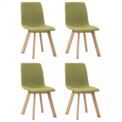 vidaXL Jídelní židle 4 ks zelené textil