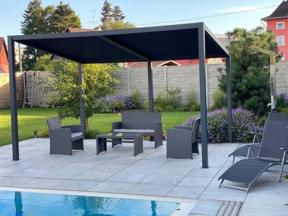 Hliníková pergola 400 x 300 cm antracit Dekorhome