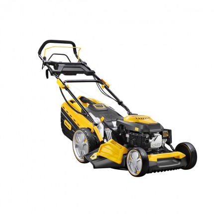 Riwall PRO RPM 4835 E Pro multifunkční travní sekačka 4 v 1 s benzinovým motorem a pojezdem