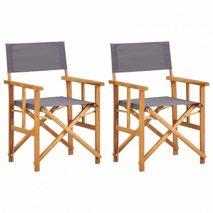 Režisérské židle 2 ks akáciové dřevo Dekorhome