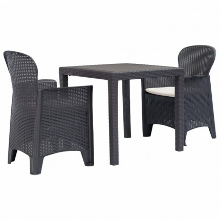 Zahradní bistro set 3 ks plast Dekorhome