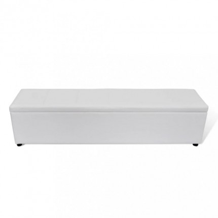 Lavice s úložným prostorem bílá, velká