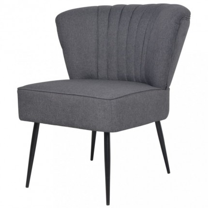 vidaXL Koktejlová židle tmavě šedá textil