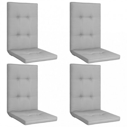 vidaXL Podušky na zahradní židle 4 ks šedé 120 x 50 x 5 cm