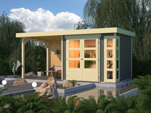 Dřevěný zahradní domek KERKO 3 s přístavkem 240 Dekorhome