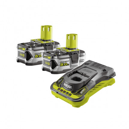 Ryobi RC18150-250 sada 2x 18 V lithium iontová baterie 5 Ah s rychlonabíječkou RC18150 ONE+