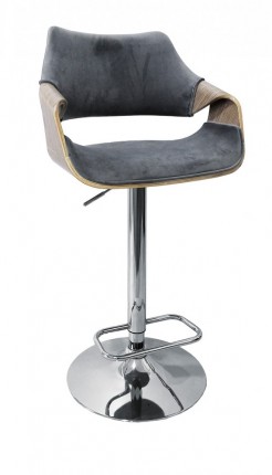 Barová židle H-98 dub světlý / šedá