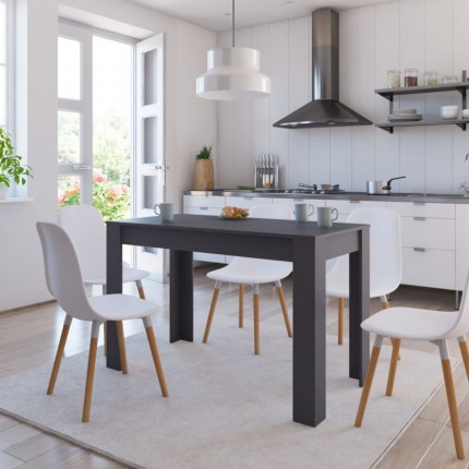 vidaXL Jídelní stůl šedý s vysokým leskem 120 x 60 x 76 cm dřevotříska