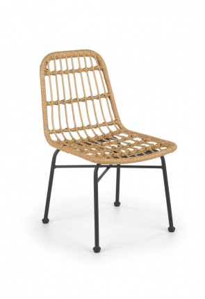 Zahradní židle K401 černá / přírodní
