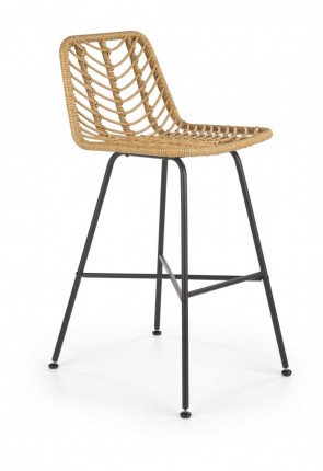 Zahradní barová židle H-97 černá / přírodní