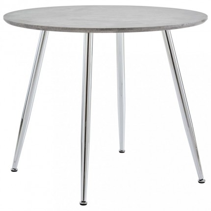 vidaXL Jídelní stůl betonový a stříbrný 90 x 73,5 cm MDF