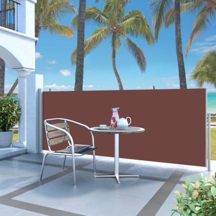 Zatahovací boční markýza 120x300 cm hnědá Dekorhome - POSLEDNÍ KUS