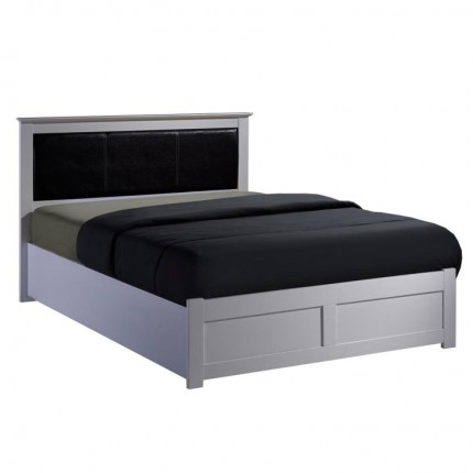 Manželská postel MOET 160x200 cm bílá / černá