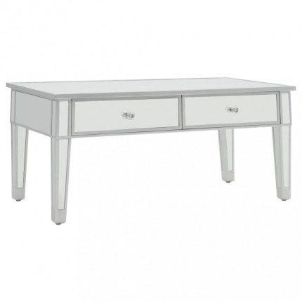 vidaXL Zrcadlový konferenční stolek z MDF a skla 100 x 50 x 45 cm